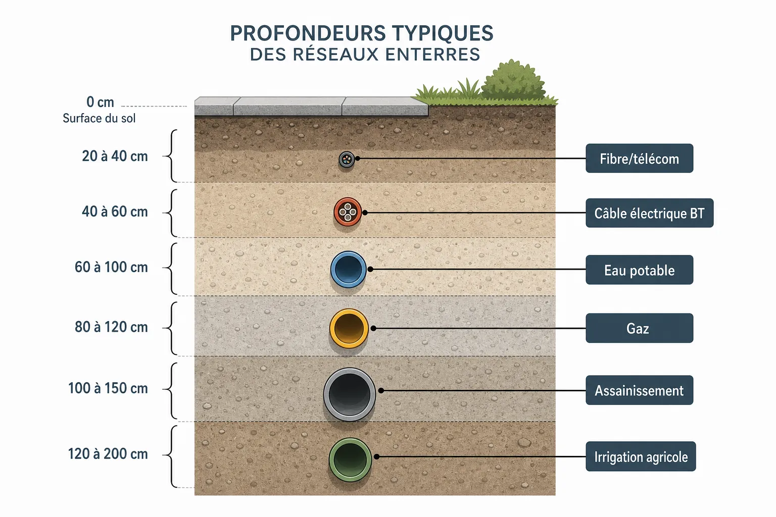 Réseaux enterrés : que vérifier avant un terrassement ?