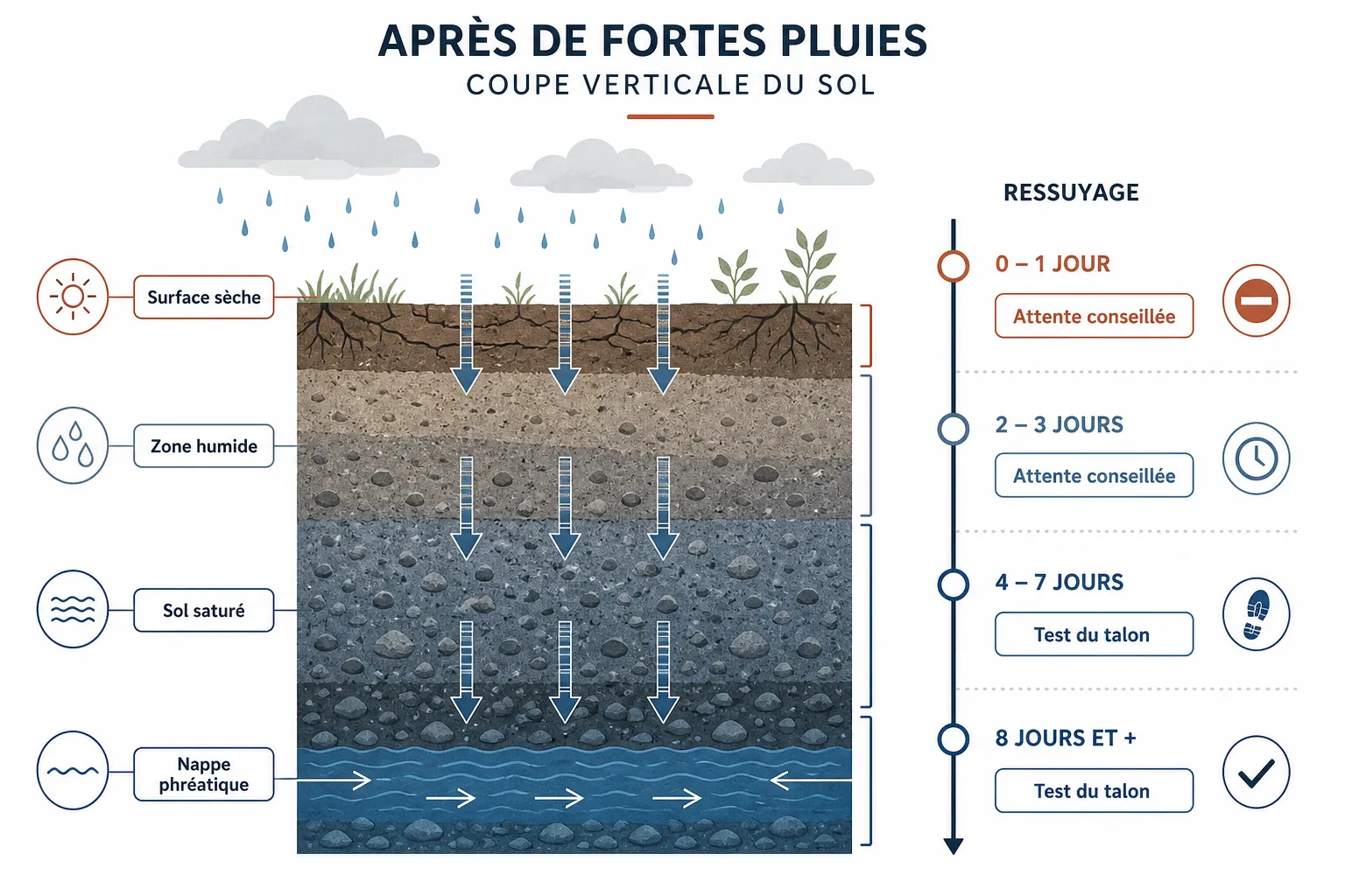 Terrassement après fortes pluies : quand intervenir ?
